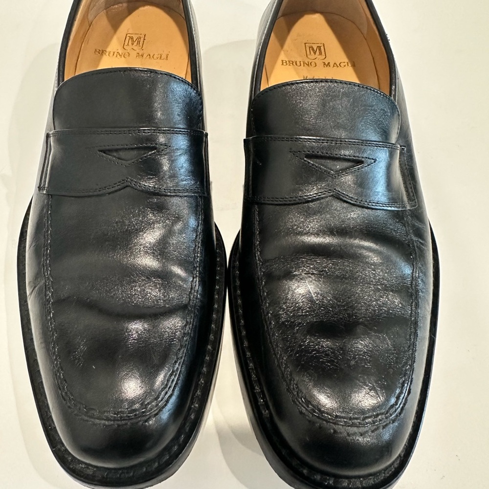 Vintage Bruno Magli Leather men’s Penny Loafers size US 8 med.